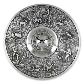 FREISCHUETZ PEWTER WALL CLOCK