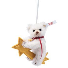 TEDDY BEAR ON SHOOTING STAR STEIFF ORNAMENT