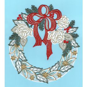 HOLIDAY WREATH LACE ART